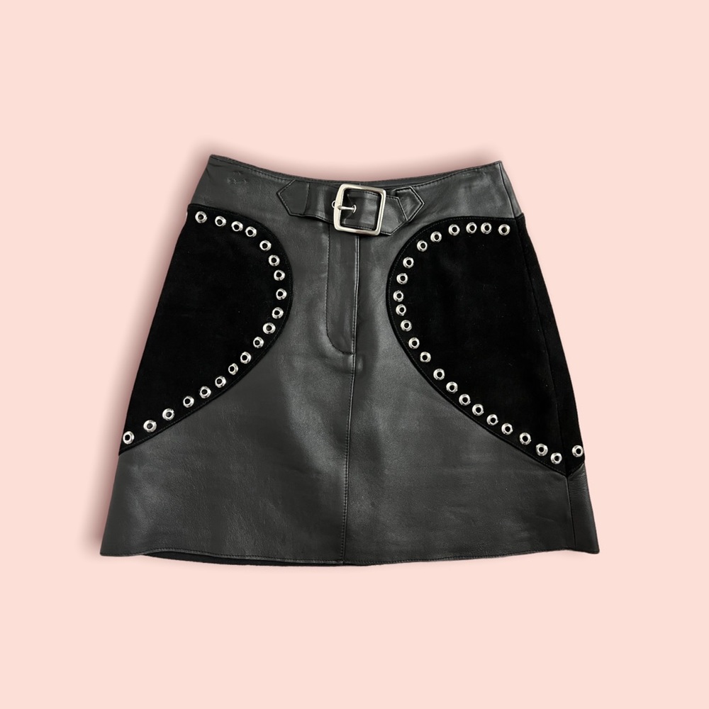 Maje leather skirt